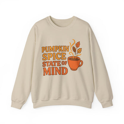"Pumpkin Spice State of Mind" Fall Seasonal Unisex Sweatshirt