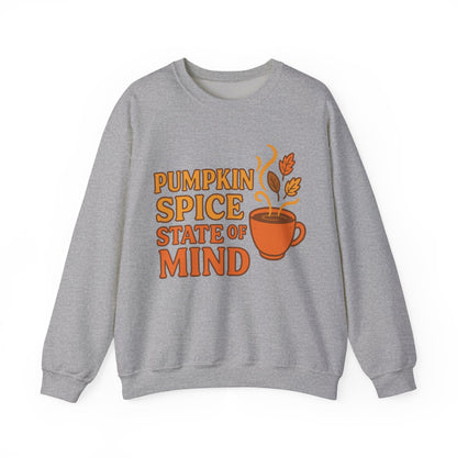 "Pumpkin Spice State of Mind" Fall Seasonal Unisex Sweatshirt