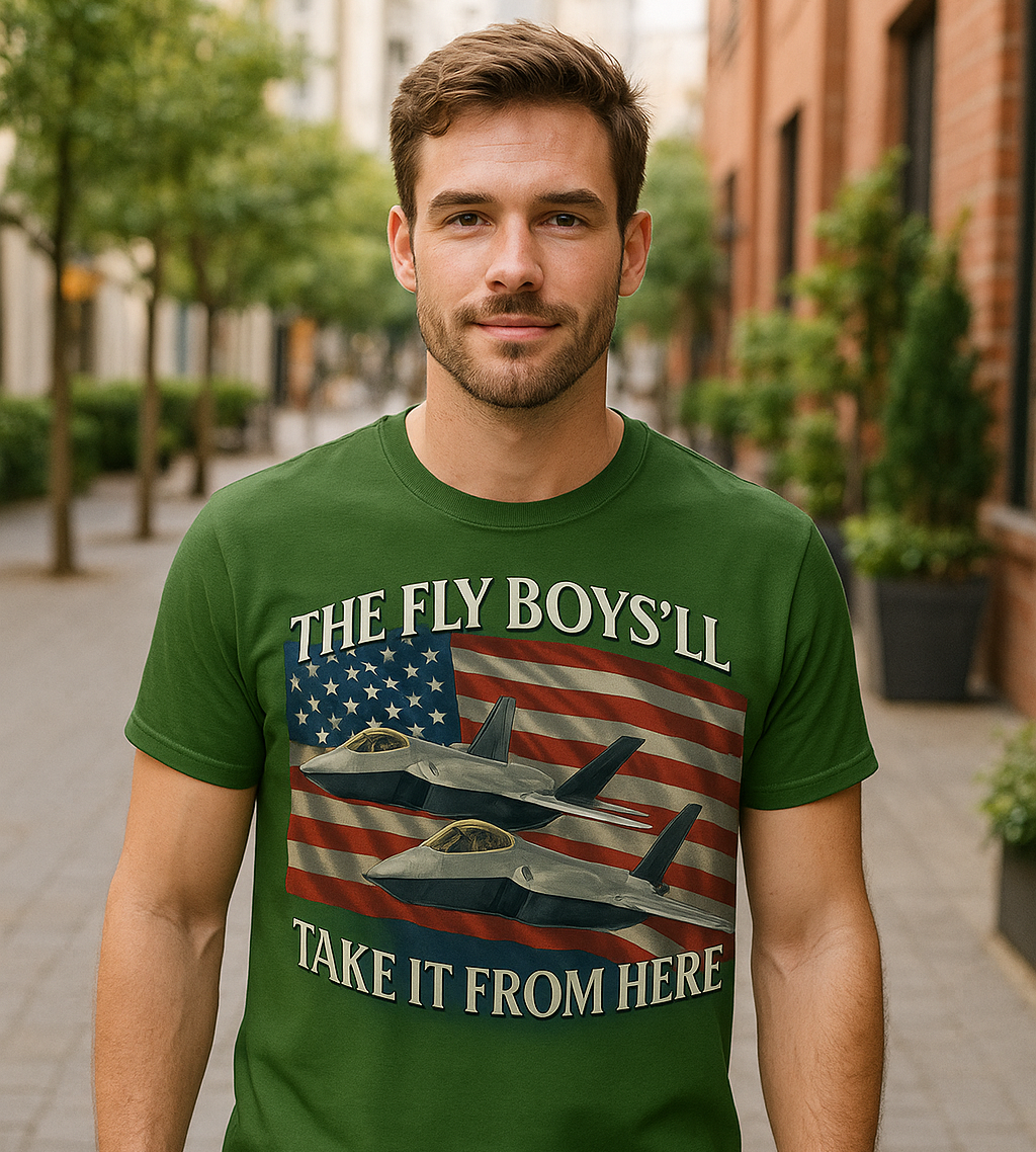 American Next Gen Fighter Jets with American Flag T-Shirt