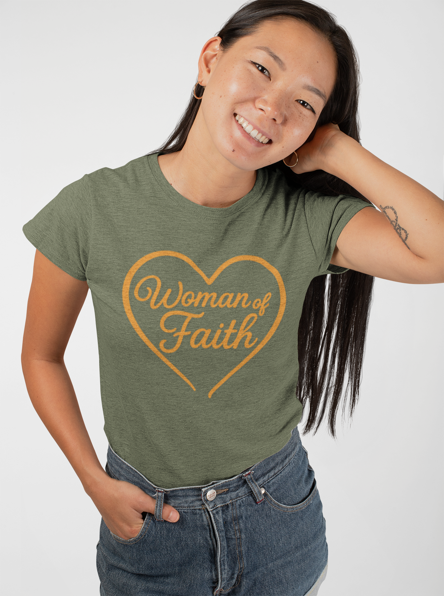 "Woman of Faith" Cotton T-shirt