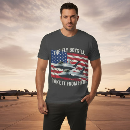 American Next Gen Fighter Jets with American Flag T-Shirt