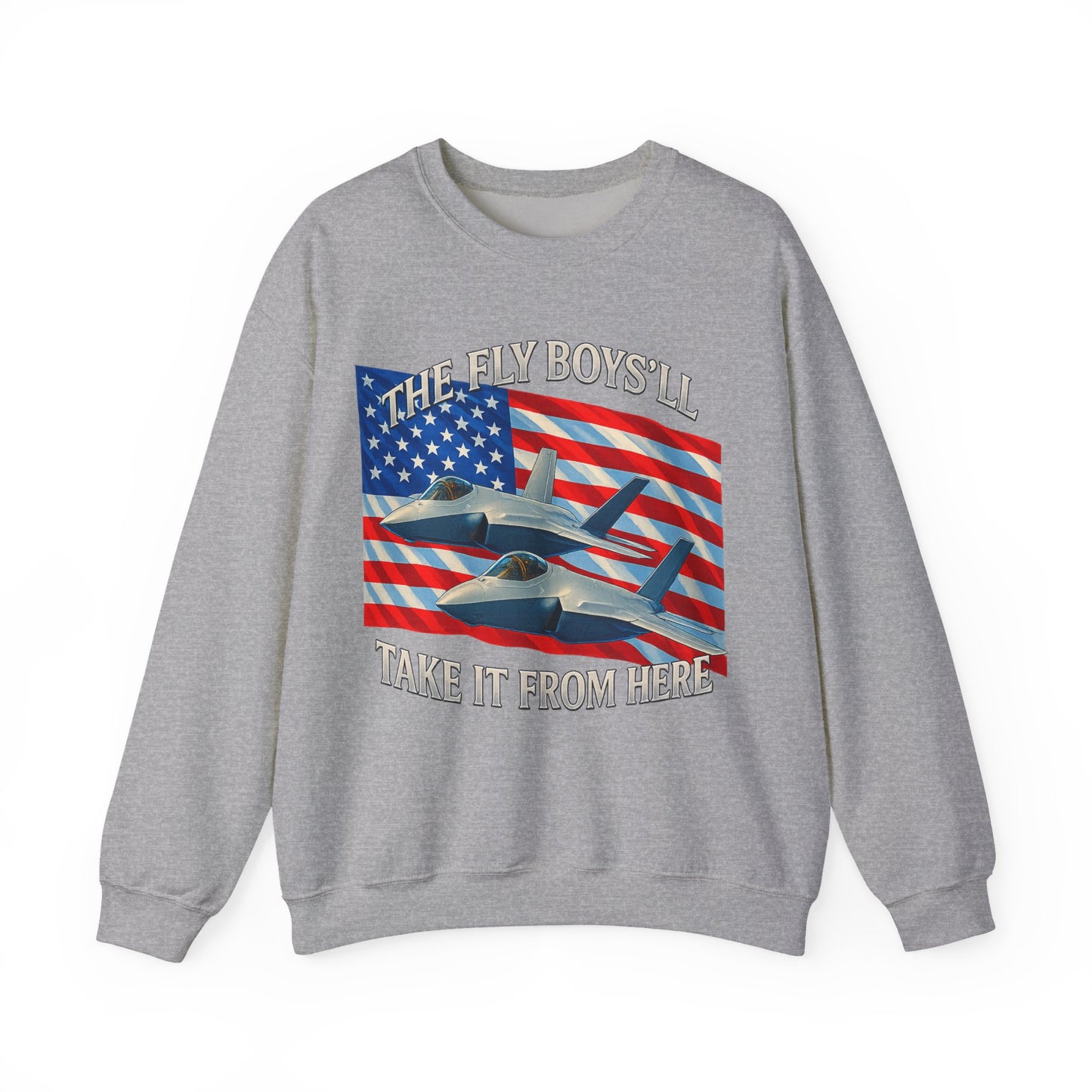 "Flyboys" American Flag and Jets Sweatshirt