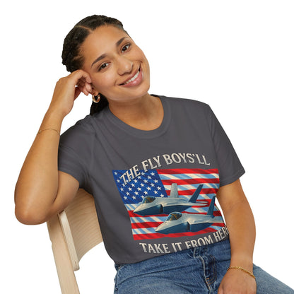 American Next Gen Fighter Jets with American Flag T-Shirt
