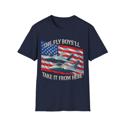American Next Gen Fighter Jets with American Flag T-Shirt