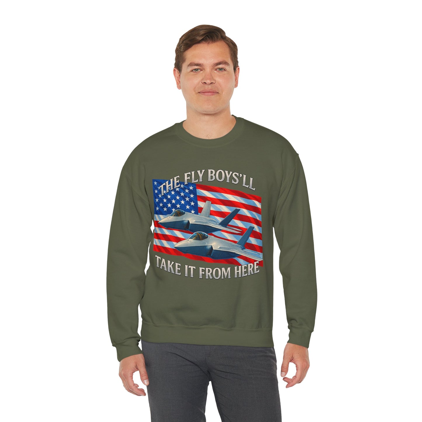 "Flyboys" American Flag and Jets Sweatshirt