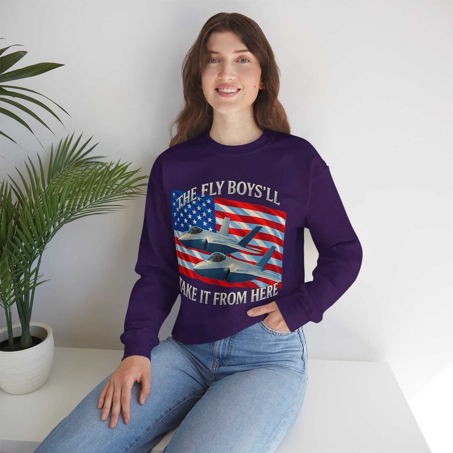 "Flyboys" American Flag and Jets Sweatshirt